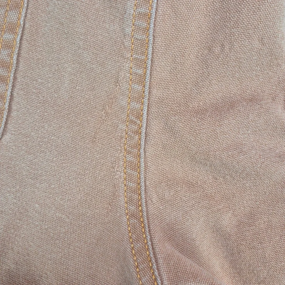 Topo Designs Dirt Pants Mens Medium Burnt Orange Drawstring Hiking Canvas